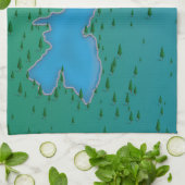 Meer Idro Italië reisposter Theedoek (Gevouwen)