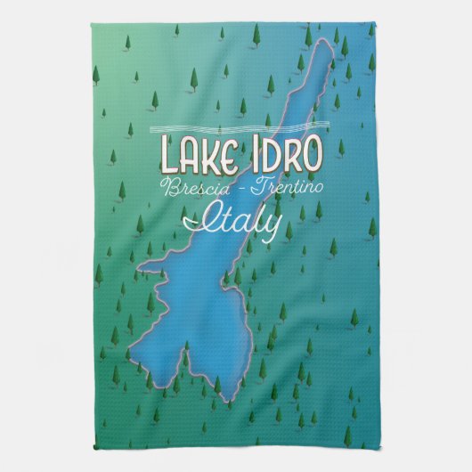 Meer Idro Italië reisposter Theedoek (Verticaal)