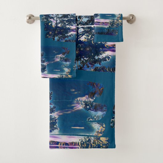 meer in blauw bad handdoek (Insitu)