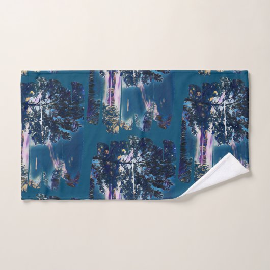 meer in blauw bad handdoek (Handdoek)