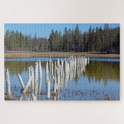 Meer in bossen legpuzzel (Horizontaal)