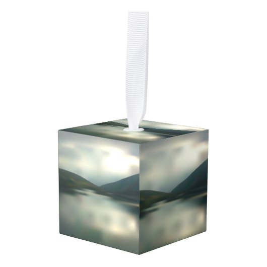 Meer in de bergen decoratie (Voorkant hoekig)