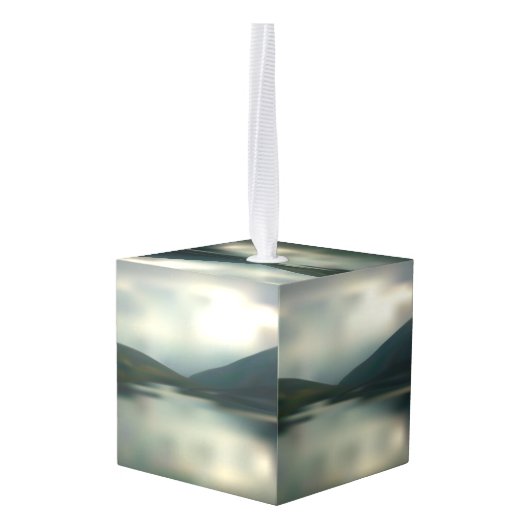 Meer in de bergen decoratie (Achter hoekig)