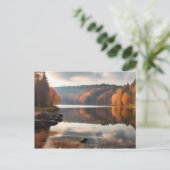 Meer in de herfst briefkaart (Staand voorkant)