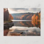 Meer in de herfst briefkaart (Voorkant)