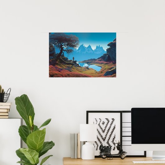 Meer in de hooglanden poster (Thuiskantoor)