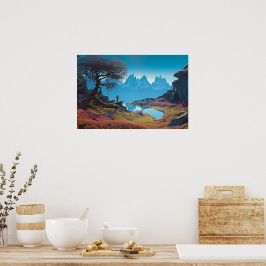 Meer in de hooglanden poster (Keuken)