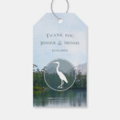 Meer in het gebergte rustieke natuur liefhebbers h cadeaulabel (Achterkant)