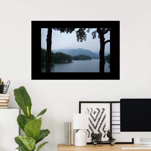 Meer in NC-bergen. Poster (Thuiskantoor)