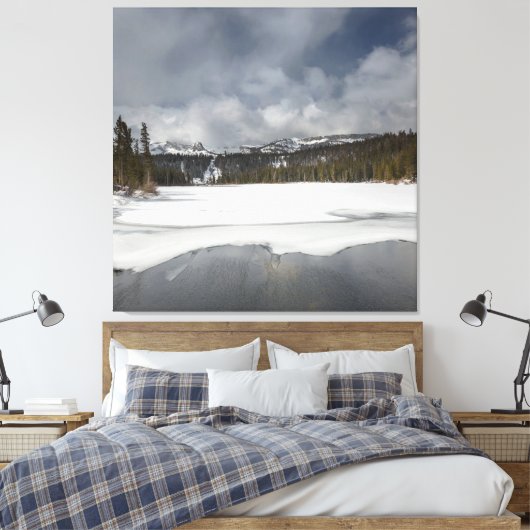 Meer in Sierra Nevada Canvas Afdruk (Insitu (Slaapkamer))