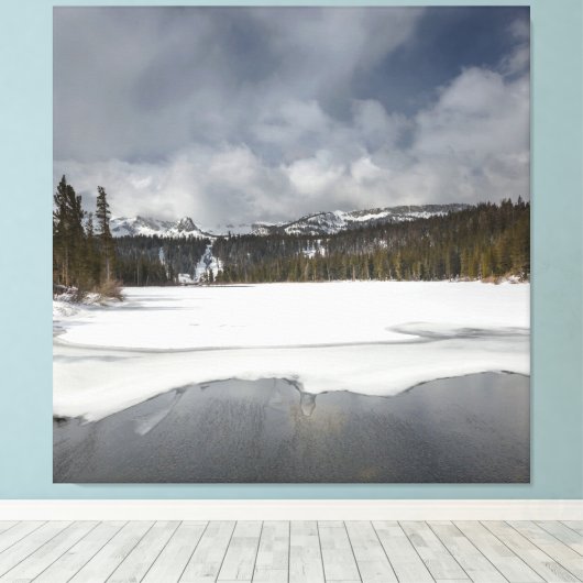 Meer in Sierra Nevada Canvas Afdruk (Insitu (Houten vloer))