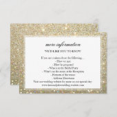 Meer Info Trouwkaart - Goud Glit Fab Omlijst Kaart (Voorkant / Achterkant)