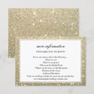 Meer Info Trouwkaart - Goud Glit Fab Omlijst Kaart