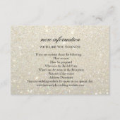 Meer info-trouwkaart - White Gold Glit Fab Informatiekaartje (Voorkant)