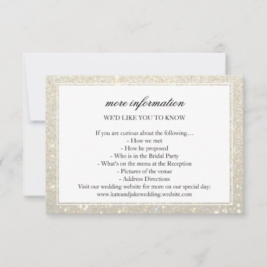 Meer info Weddenschap Kaart - White Gold Glit Fab  (Voorkant)