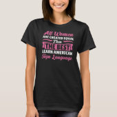 Meer informatie over Amerikaanse gebarentaal Asl P T-shirt (Voorkant)