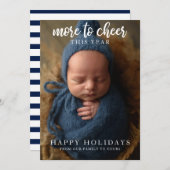 Meer informatie over Cheer Calligraphy Holiday Fot Feestdagenkaart (Voorkant / Achterkant)