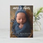 Meer informatie over Cheer Calligraphy Holiday Fot Feestdagenkaart (Staand voorkant)