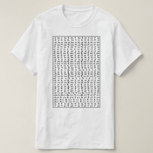 Meer informatie over de Engelse Poster Amharic Alp T-shirt (Design voorkant)