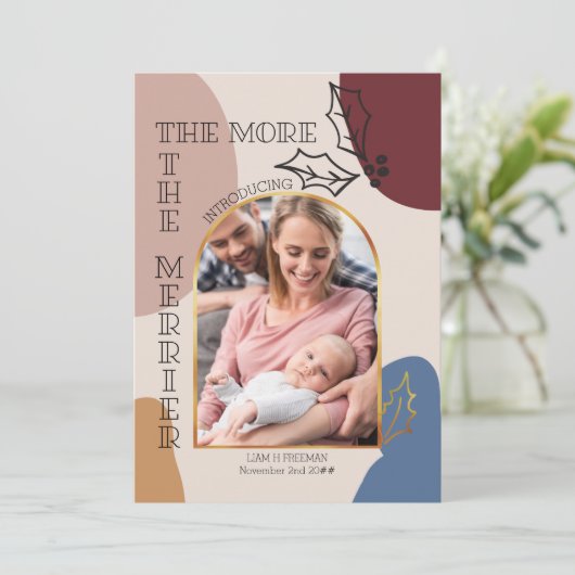 Meer informatie over de foto Holly en Shapes Birth Aankondiging (Staand voorkant)