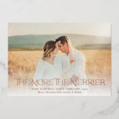 Meer informatie over de foto van zwangerschap folie feestdagenkaart (Voorkant)