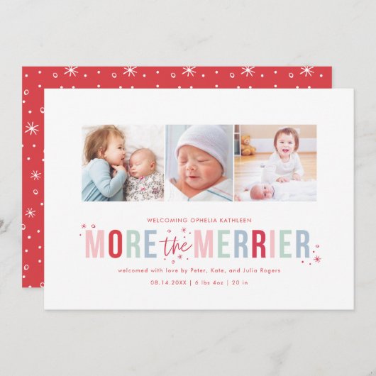 Meer informatie over de geboorte van de feestdag i feestdagenkaart (Voorkant / Achterkant)