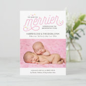 Meer informatie over de geboorte van Merrier Girl  Aankondiging (Staand voorkant)