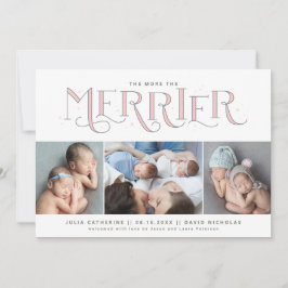 Meer informatie over de geboorte van Merrier Twin Aankondiging