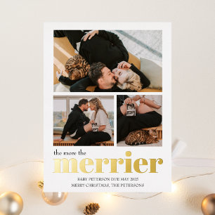 Meer informatie over de zwangerschap folie uitnodiging briefkaart