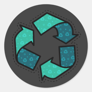 Meer informatie over recycling - dag op aarde ronde sticker