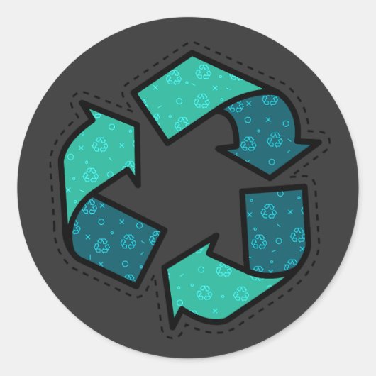 Meer informatie over recycling - dag op aarde ronde sticker (Voorkant)