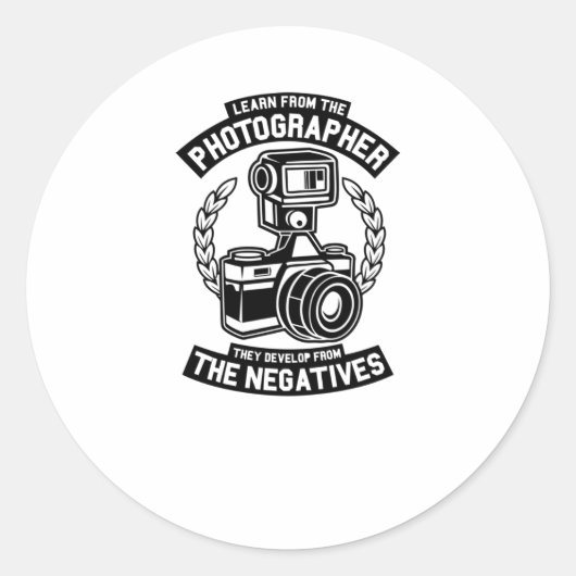 Meer informatie van de fotograaf ronde sticker (Voorkant)