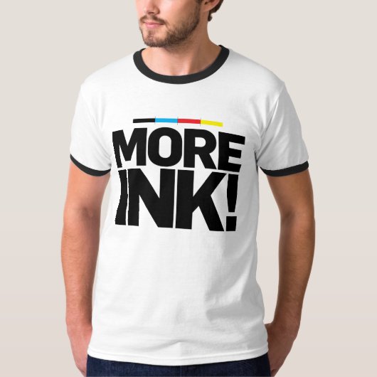 MEER INK!!! CMYK T-SHIRT (Voorkant)
