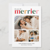 Meer is leuker Kerst zwangerschapsaankondiging Feestdagenkaart (Voorkant)