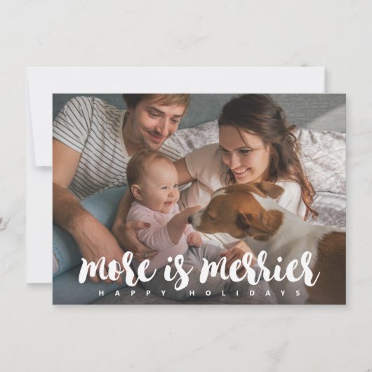Meer is Merrier Holiday Foto Feestdagenkaart (Voorkant)