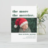Meer is Merrier | Kerst Geboorte Aankondiging (Staand voorkant)
