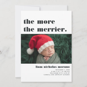 Meer is Merrier   Kerst Geboorte Aankondiging