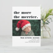 Meer is Merrier | Kerst Geboorte Aankondiging (Staand voorkant)