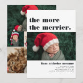 Meer is Merrier | Kerst Geboorte Aankondiging (Voorkant / Achterkant)