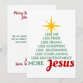 Meer Jezus kerstboomontwerp voor een platte vakant Feestdagenkaart (Voorkant / Achterkant)