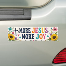 Meer Jezus Meer Vreugde Fel Kleurrijke Bumperstick