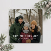 Meer juichen dit jaar moderne familie kerstfoto feestdagenkaart