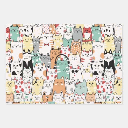 Meer kat inpakpapier, kat inpakpapier (Voorkant)