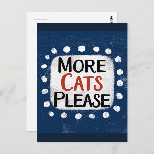 Meer katten alsjeblieft Briefkaart (Voorkant / Achterkant)