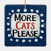 Meer katten alsjeblieft Ornament (Achterkant)