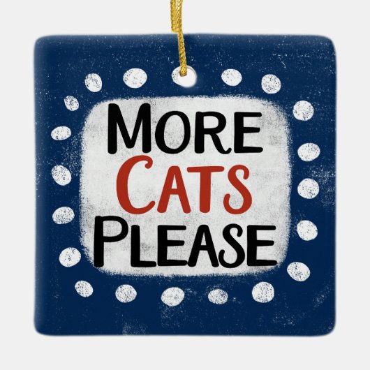 Meer katten alsjeblieft Ornament (Voorkant)