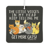 Meer katten Funny Gezegde Black Luchtverfrisser (Voorkant)