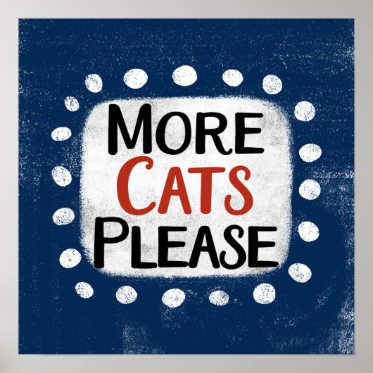 Meer Katten Gelieve Poster Wall Art (Voorkant)