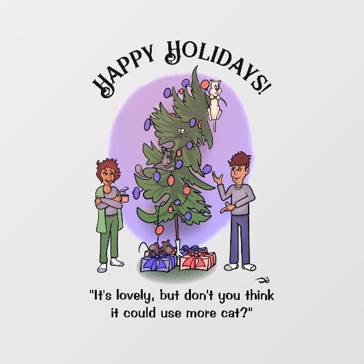 Meer kattenkerst raamsticker (Vel)