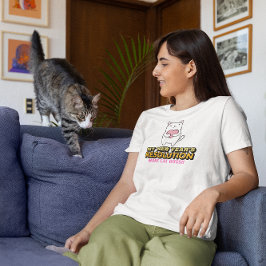 Meer kattenknuffels - Grappige oudejaarsresolutie T-shirt